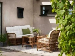 Brafab Anemon Lounge Set 5 Seats, Natural/White -Hay Sales Store brafab anemon sofa group nature white 3