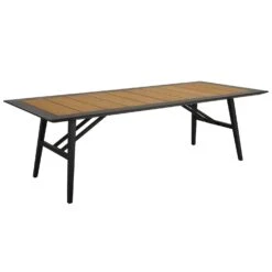 Brafab Chios Dining Table 100x240 Cm, Black/Teak