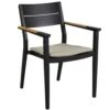 Brafab Chios Armchair With Cushion, Black