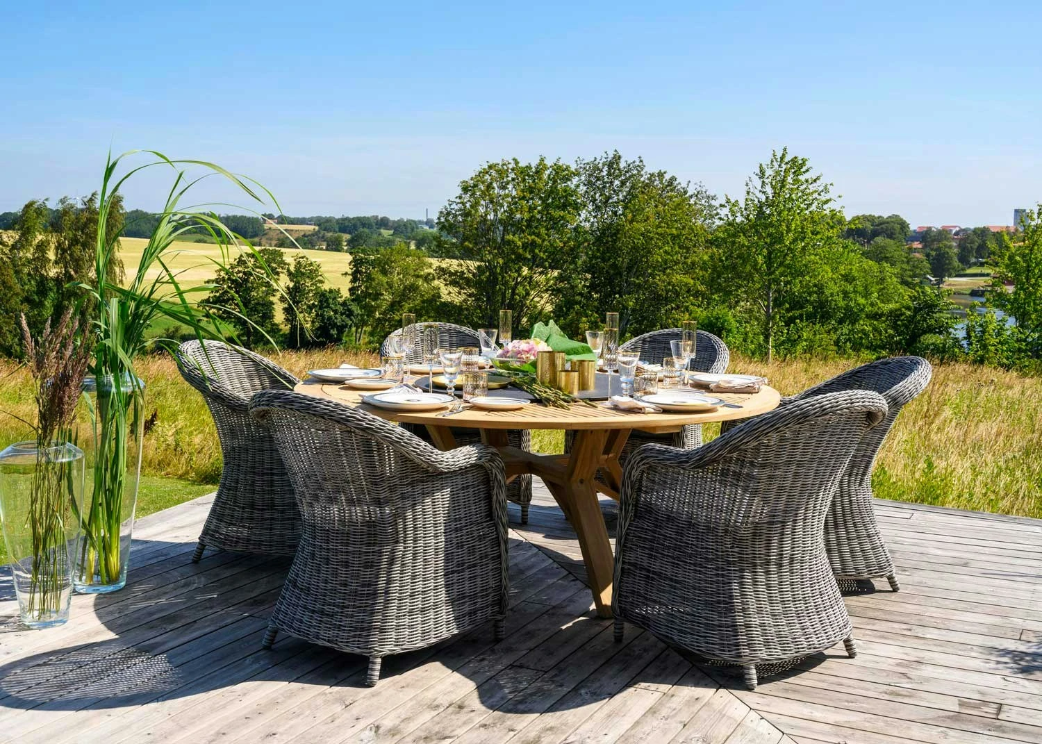 Brafab Circus Dining Table Teak, Ø150x73 Cm 5 Brafab Circus Dining Table Teak, Ø150x73 Cm - Image 5