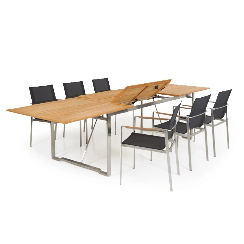 Brafab Gotland Stackable Chair, Stainless/Black 2 Brafab Gotland Stackable Chair, Stainless/Black - Image 2