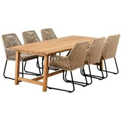 Brafab Keros Dining Table Teak 100x230 5 Brafab Keros Dining Table Teak 100x230 -Hay Sales Store brafab keros 160x90xh73 5