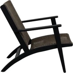Brafab Kira Lounge Chair, Black / Rustic Synthetic Rattan -Hay Sales Store brafab kira armchair black rustic 2