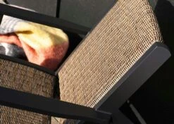 Brafab Kira Lounge Chair, Black / Rustic Synthetic Rattan -Hay Sales Store brafab kira armchair black rustic 3