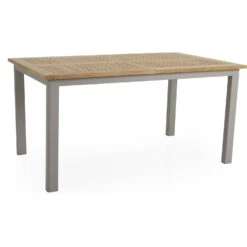 Brafab Lyon Dining Table 152-210x92, Teak/Khaki