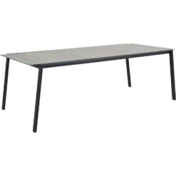Brafab Lyra Dining Table 100x220x73 Cm, Black/Sand