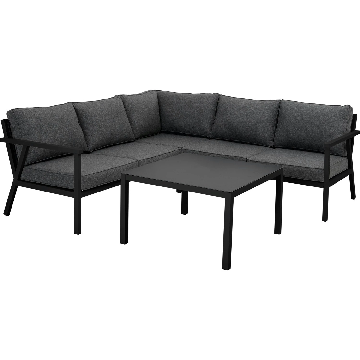 Brafab Rana Lounge Set Low 5 Seats, Black/Anthracite 1 Brafab Rana Lounge Set Low 5 Seats, Black/Anthracite