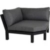 Brafab Stettler Modular Sofa Corner Piece, Black/Grey