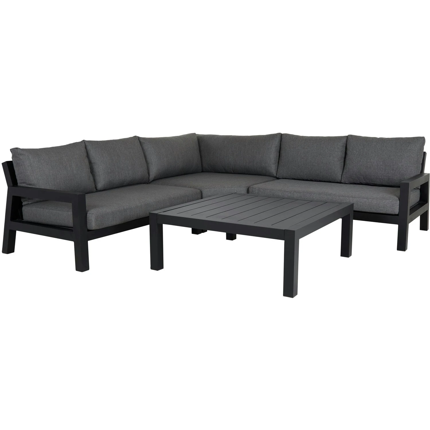 Brafab Stettler Corner Sofa 5-Seater, Black/Grey 1 Brafab Stettler Corner Sofa 5-Seater, Black/Grey