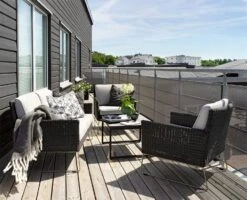 Brafab Talance Coffee Table 74x60cm H40, Black / Dark Grey -Hay Sales Store brafab talance coffee table 74x60cm h40 dark grey 3