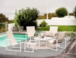 Brafab Vevi Armchair Aluminium , White -Hay Sales Store brafab vevi armchair aluminium 5