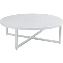 Brafab Vevi Coffee Table 100 Cm Aluminium, White