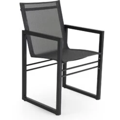 Brafab Vevi Dining Chair, Black/Alu