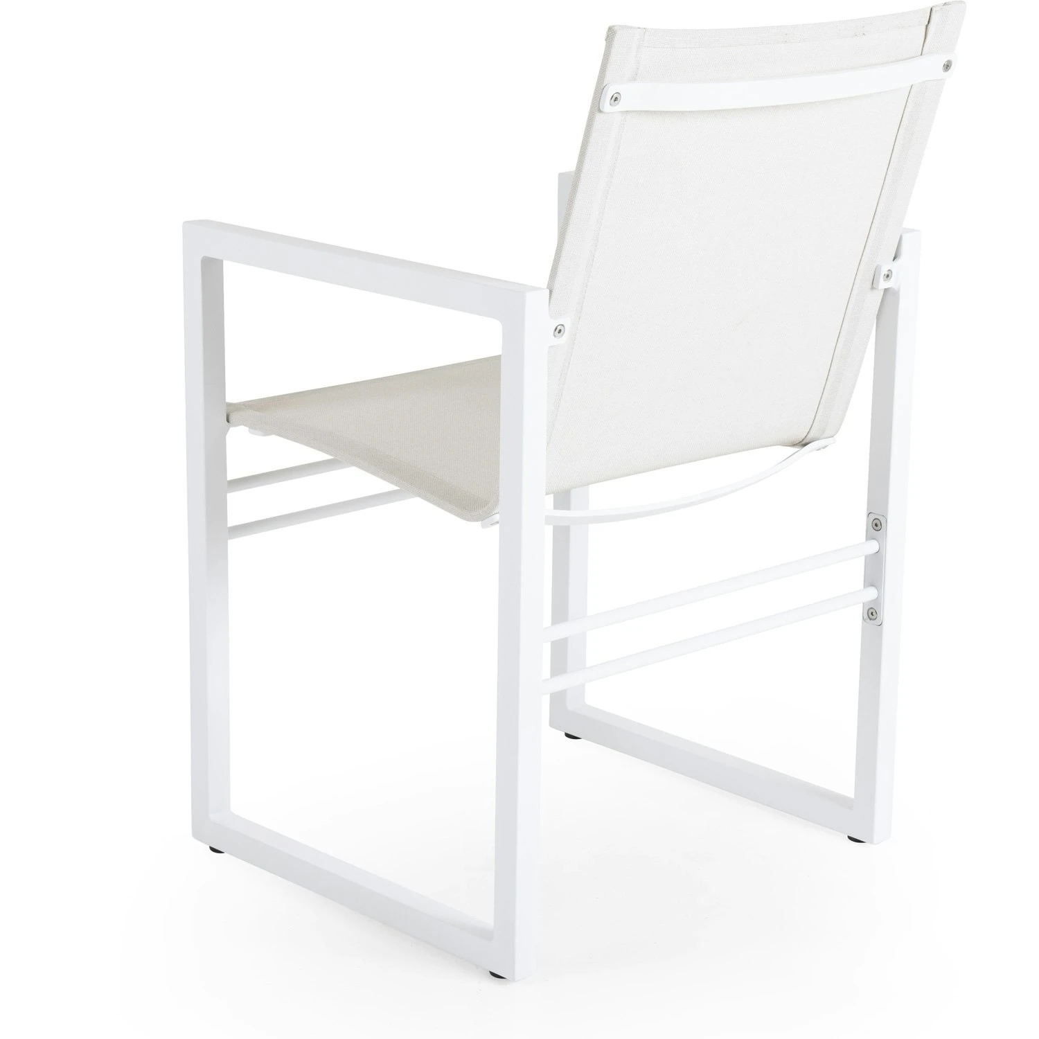 Brafab Vevi Dining Chair, White/Alu 2 Brafab Vevi Dining Chair, White/Alu - Image 2