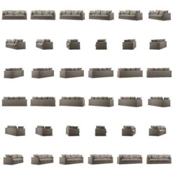 Le Grand Air 3-Seater Sofa Outdoor Sunbrella, Taupe 11 Le Grand Air 3-Seater Sofa Outdoor Sunbrella, Taupe -Hay Sales Store decotique le grand air outdoor 3 seater sunbrella 11