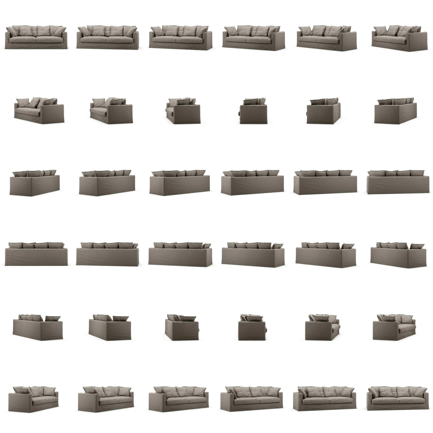 Le Grand Air 3-Seater Sofa Outdoor Sunbrella, Taupe 6 Le Grand Air 3-Seater Sofa Outdoor Sunbrella, Taupe - Image 6