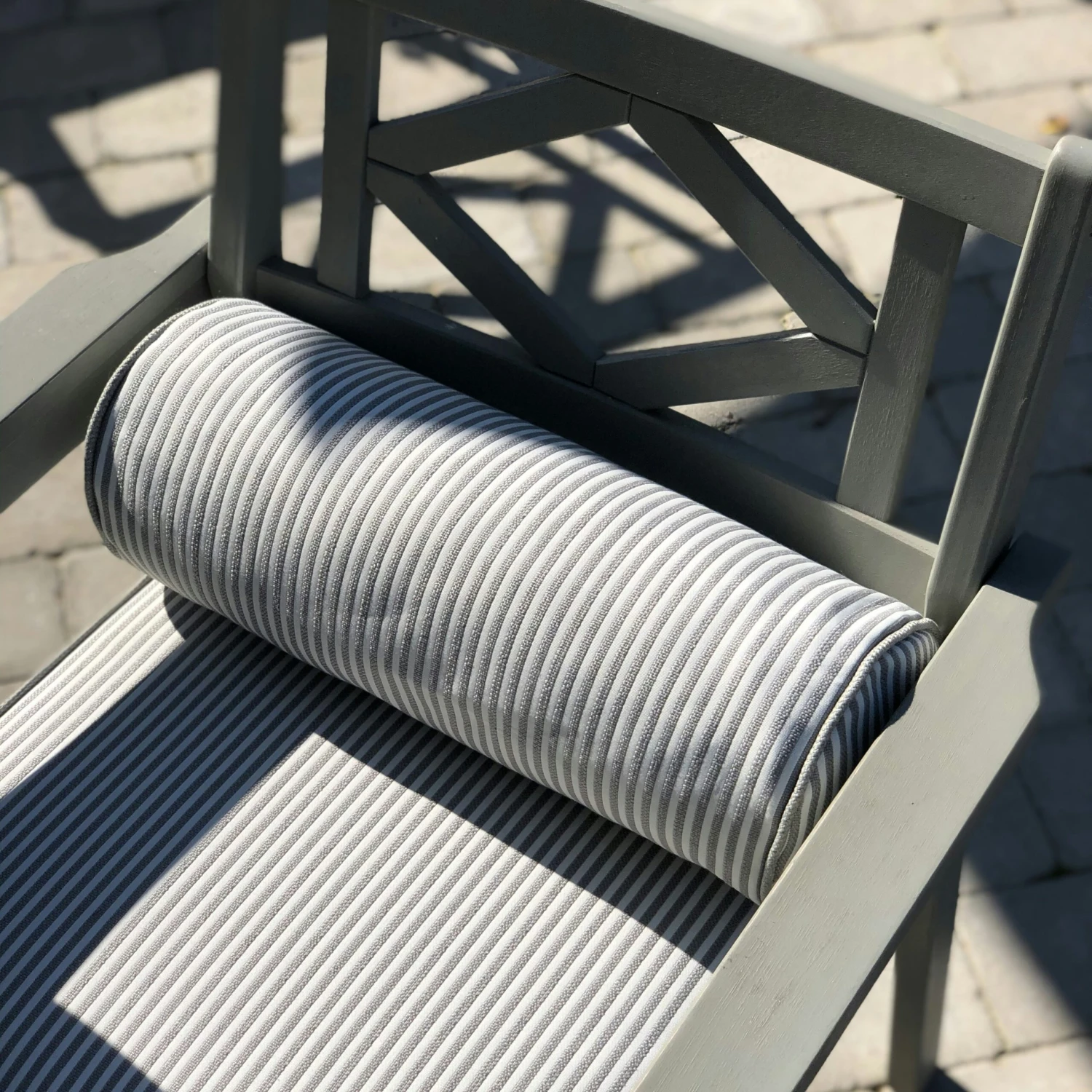 Narrow Stripe Cushion 17x45 Cm, Grey 2 Narrow Stripe Cushion 17x45 Cm, Grey - Image 2