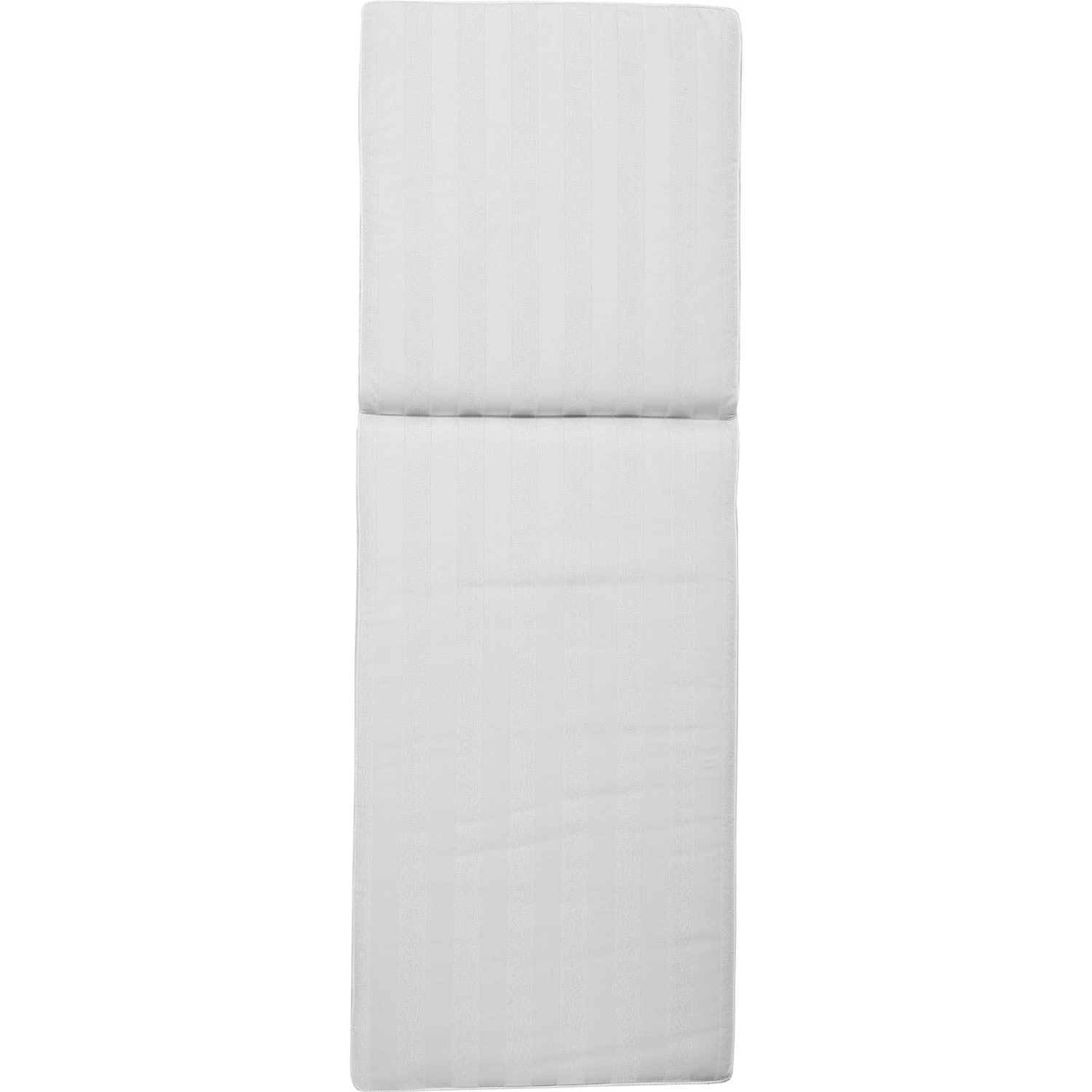 Wide Stripe Sunbed Cushion 60x186 Cm, White 1 Wide Stripe Sunbed Cushion 60x186 Cm, White