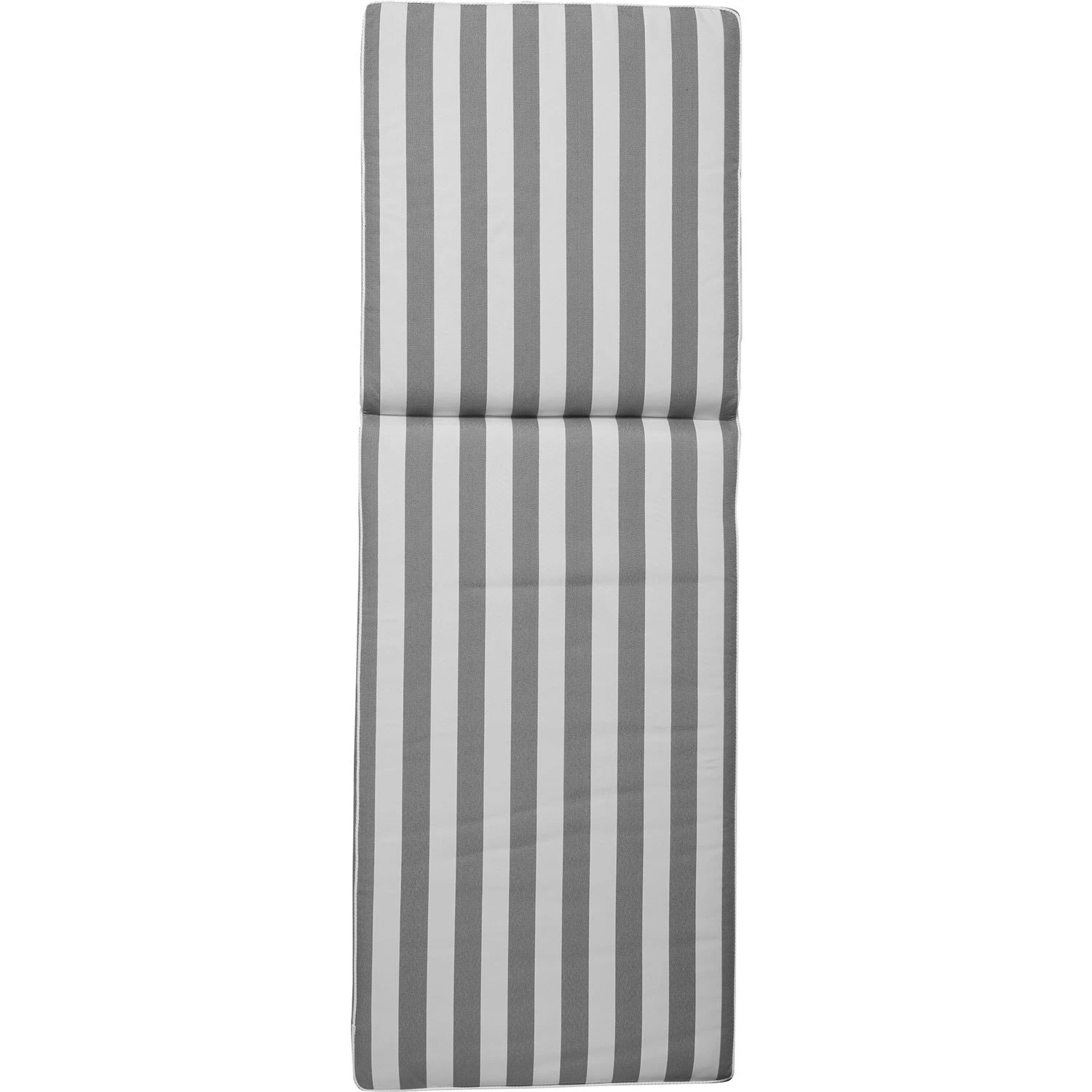 Wide Stripe Sunbed Cushion 60x186 Cm, Grey 1 Wide Stripe Sunbed Cushion 60x186 Cm, Grey