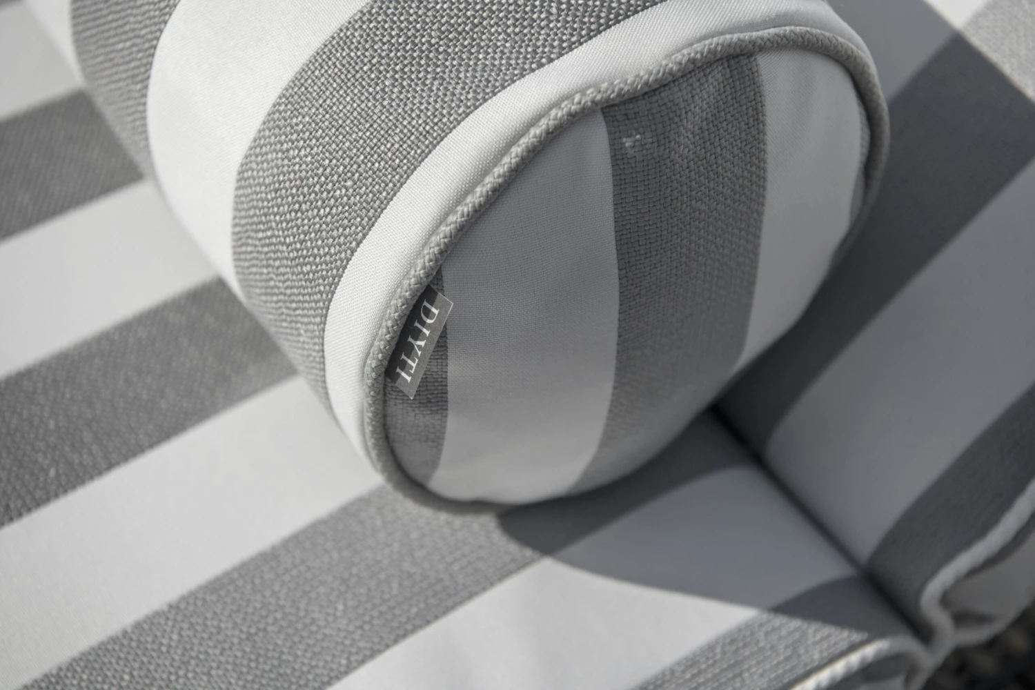 Wide Stripe Cushion 17x45 Cm, Grey 3 Wide Stripe Cushion 17x45 Cm, Grey - Image 3