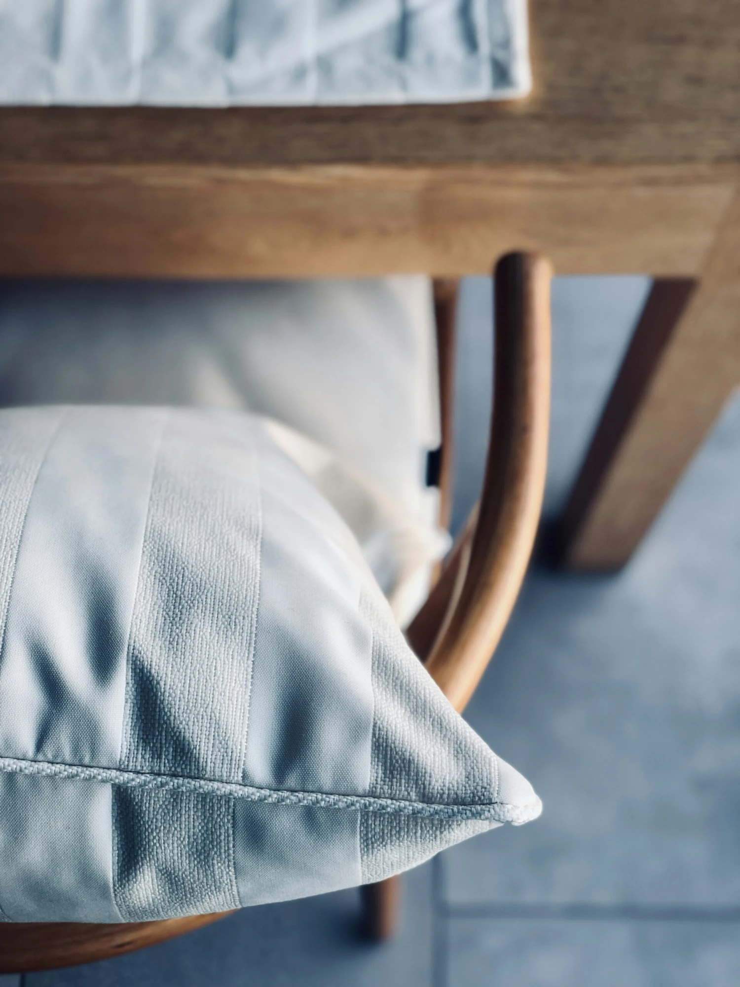 Wide Stripe Cushion 45x45 Cm, White 2 Wide Stripe Cushion 45x45 Cm, White - Image 2