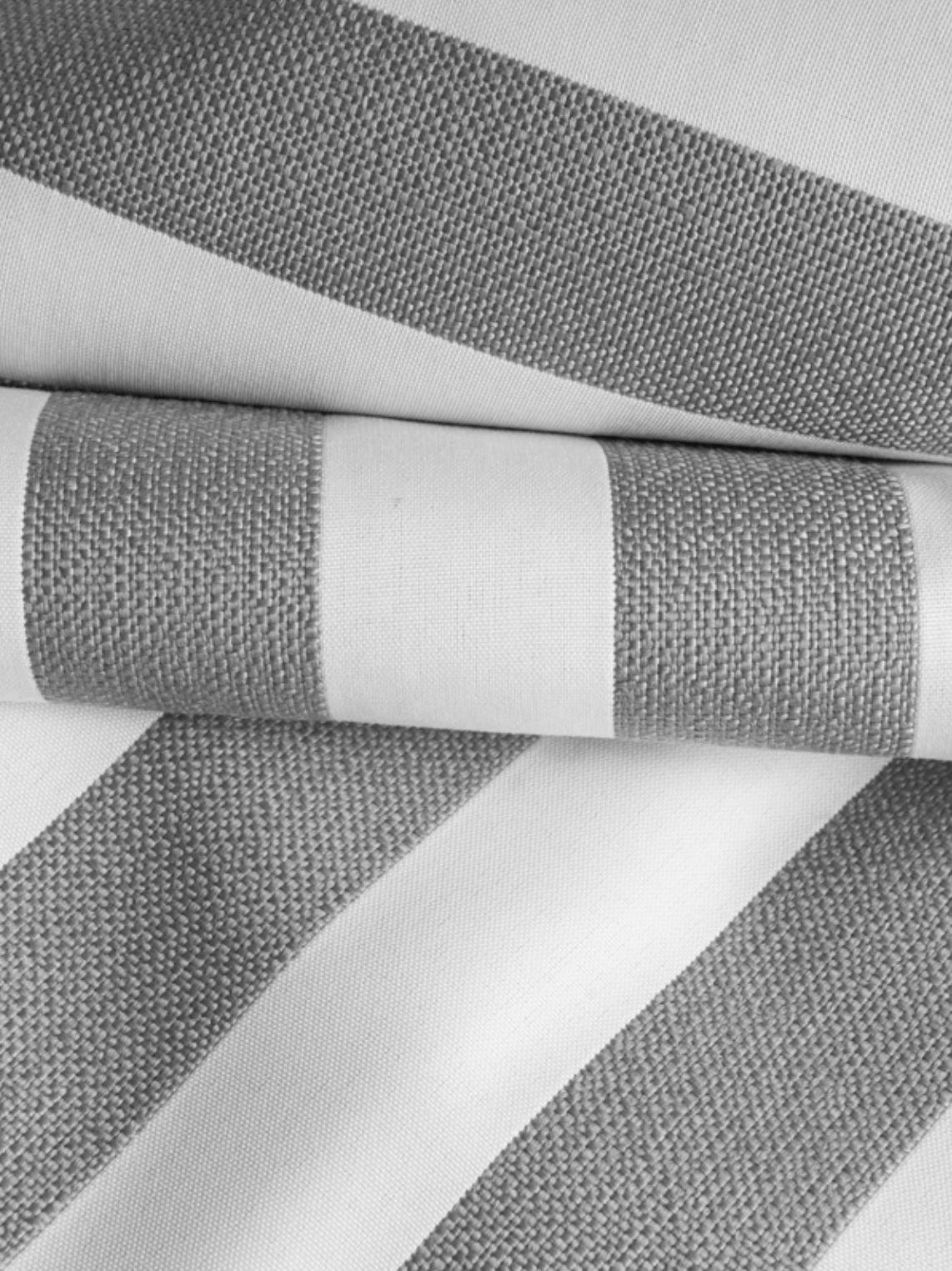 Wide Stripe Deck Chair Cushion 50x186 Cm, Grey 2 Wide Stripe Deck Chair Cushion 50x186 Cm, Grey - Image 2