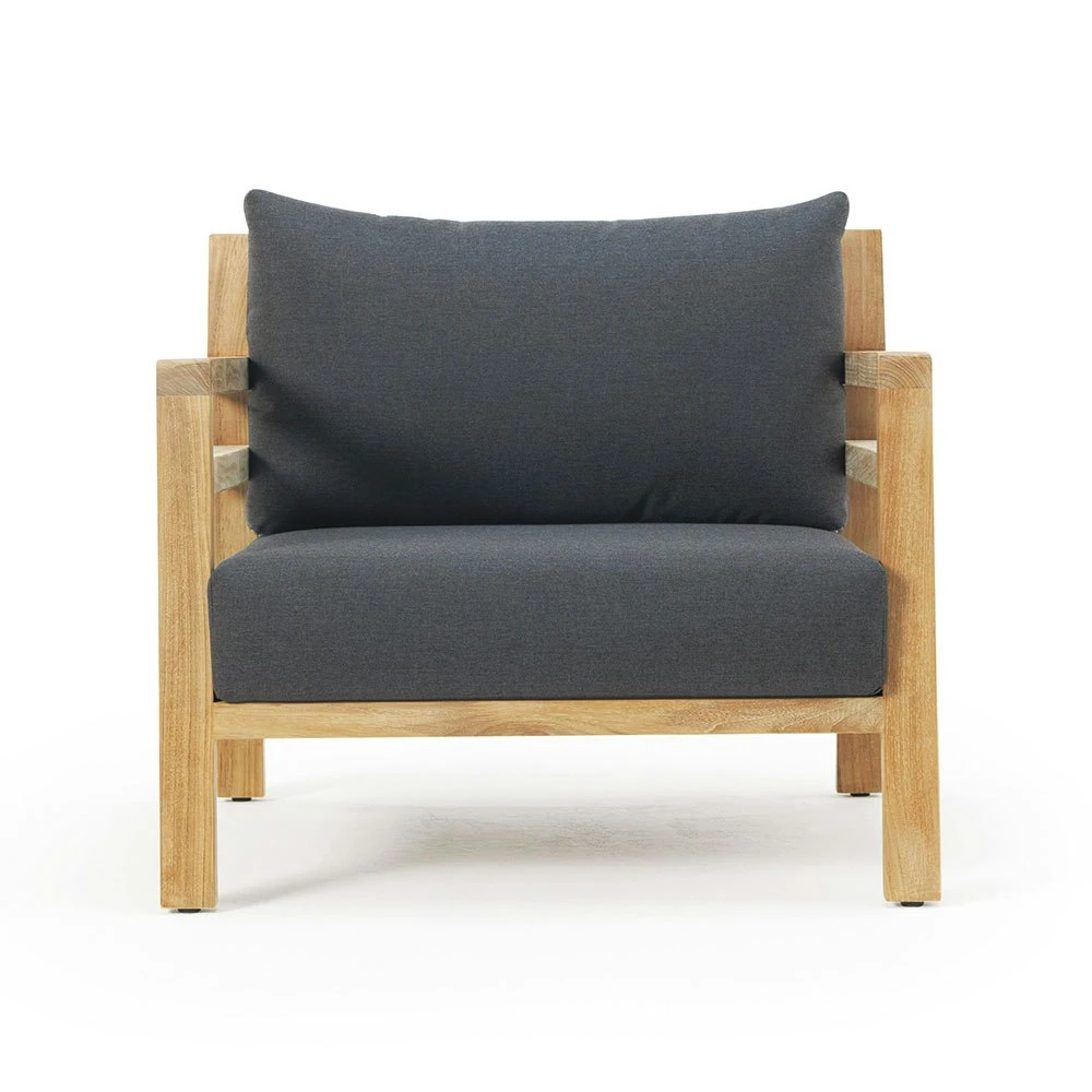 Costes Lounge Chair Cushion, Black Stone 3 Costes Lounge Chair Cushion, Black Stone - Image 3