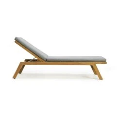 Costes Sunbed With Cushion, Teak / Nature Grey -Hay Sales Store ethimo costes sunbed with cushion 1
