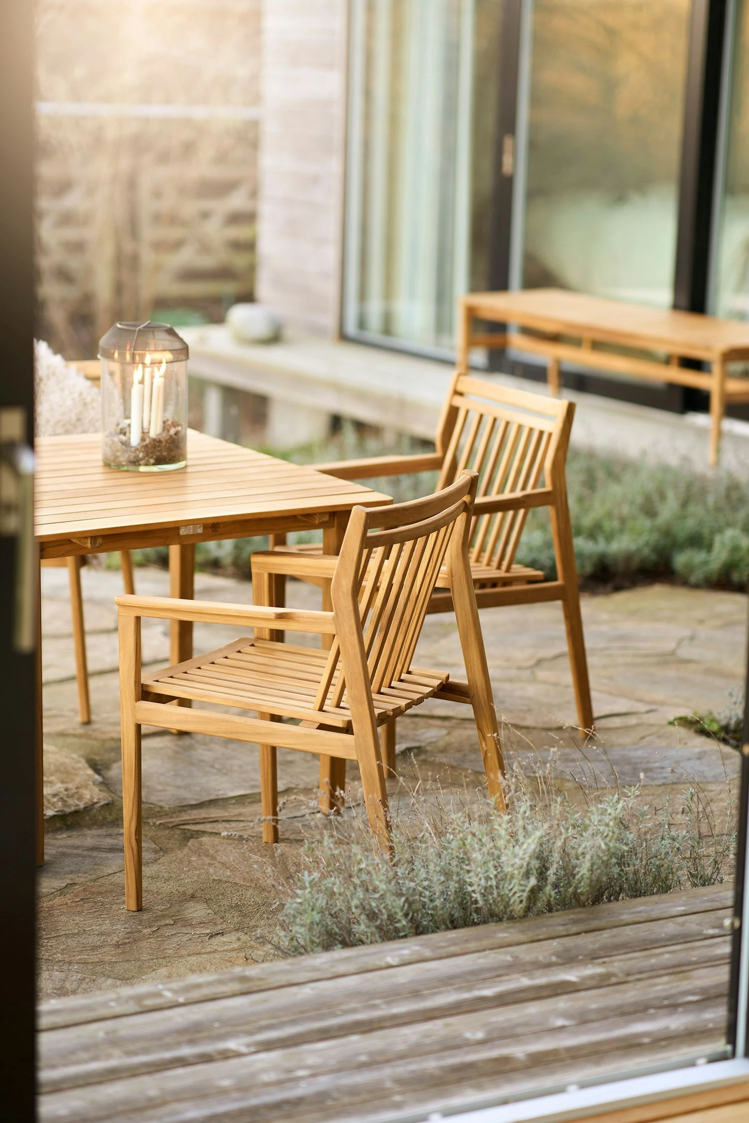 M10 Sammen Bench Outdoor Teak, 50x185,5 Cm 4 M10 Sammen Bench Outdoor Teak, 50x185,5 Cm - Image 4