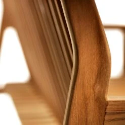 M11 Sammen Bench With Backrest Outdoor 3-Seater, Teak -Hay Sales Store fdb mbler m11 sammen bench 3 seater with back outdoor teak 12