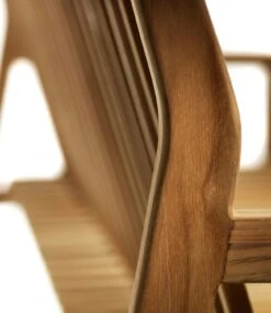 M11 Bench With Backrest Outdoor 3-Seater, Teak -Hay Sales Store fdb mbler m11 sammen bench 3 seater with back outdoor teak 4