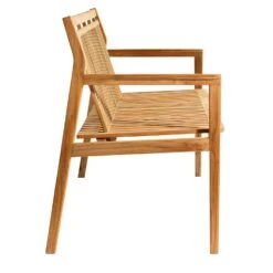 M11 Sammen Bench With Backrest Outdoor 3-Seater, Teak -Hay Sales Store fdb mbler m11 sammen bench 3 seater with back outdoor teak 9