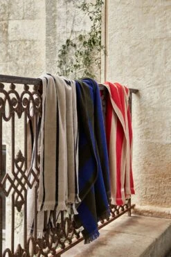 Ferm LIVING Alee Beach Towel, Red / Light Camel -Hay Sales Store ferm living alee beach towel 3