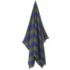 Ferm LIVING Alee Beach Towel, Olive / Bright Blue