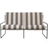 Ferm LIVING Desert Stripe Sofa Black/Chocolate, 2-Seater