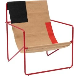 Ferm LIVING Desert Lounger, Poppy Red / Block