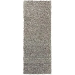 Ferm LIVING Slub Bouclé Rug Charcoal, 80x200 Cm