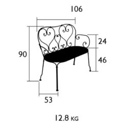 1900 Bench, Willow Green -Hay Sales Store fermob 1900 bench 3 2