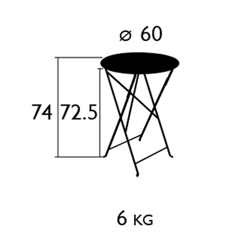 Bistro Table Ø60, Clay Grey 2 Bistro Table Ø60, Clay Grey - Image 2