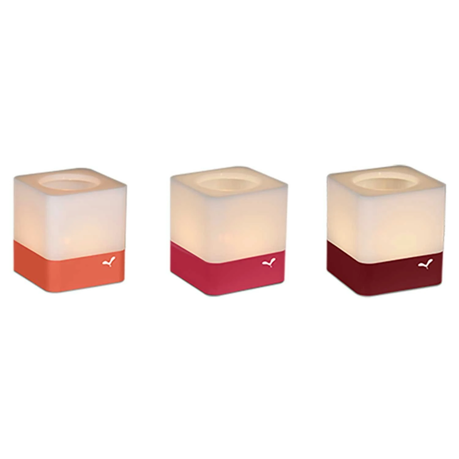 Cuub Tealight Holder 3 Pcs, Red 1 Cuub Tealight Holder 3 Pcs, Red