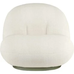 Gubi Pacha Outdoor Lounge Chair, Limonta Lorkey 40, Moss Green Base