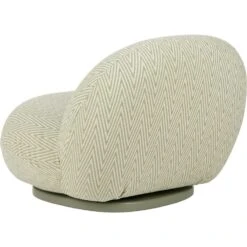 Gubi Pacha Outdoor Lounge Chair, Dedar Chevron Outdoor Fr 008, Moss Green Base -Hay Sales Store gubi pacha outdoor lounge chair swivel dedar chevron008 3