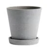 Hay Flowerpot With Saucer Grey, Ø14 Cm M