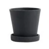 Hay Flowerpot With Saucer Black, Ø11 Cm S