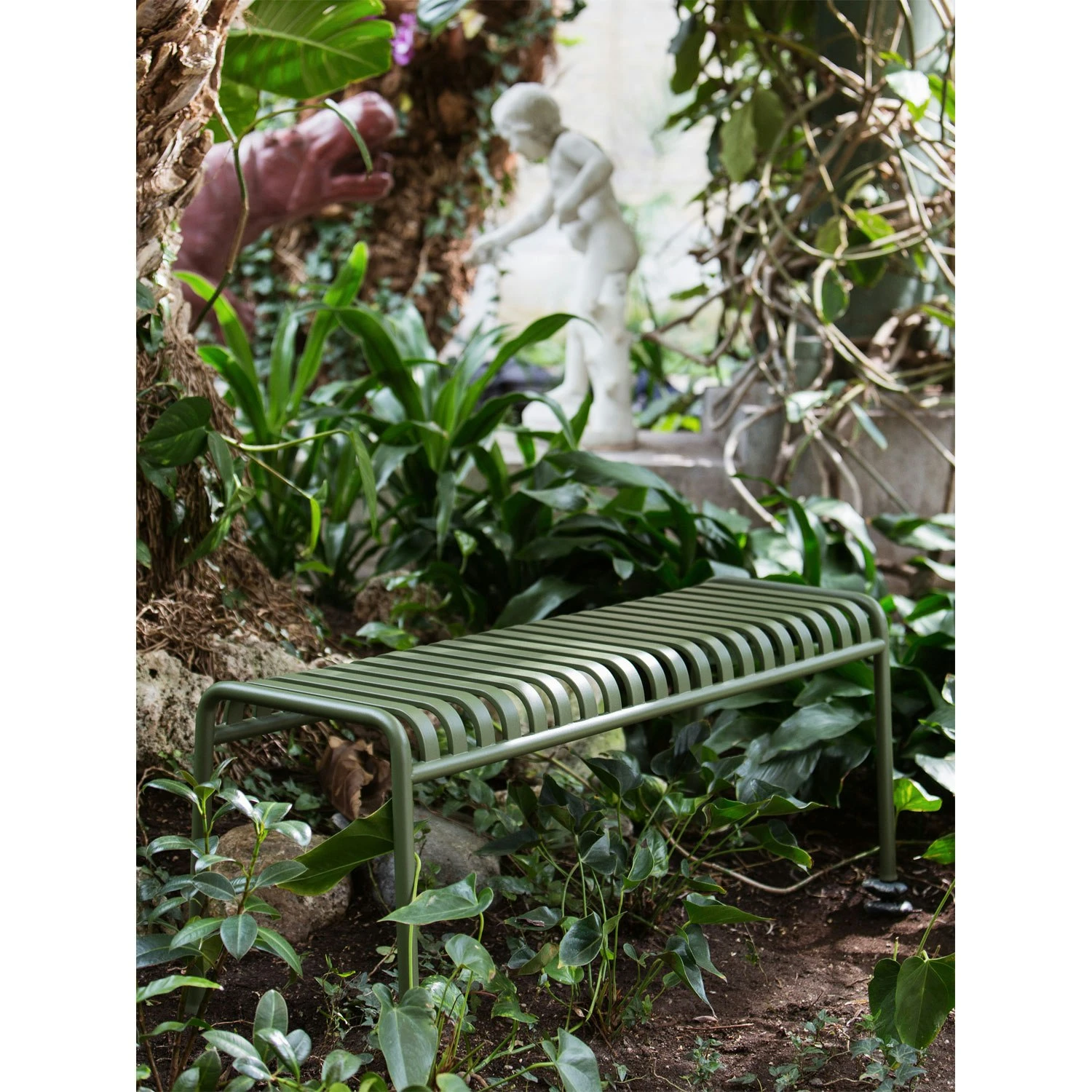 Hay Palissade Bench, Olive 2 Hay Palissade Bench, Olive - Image 2