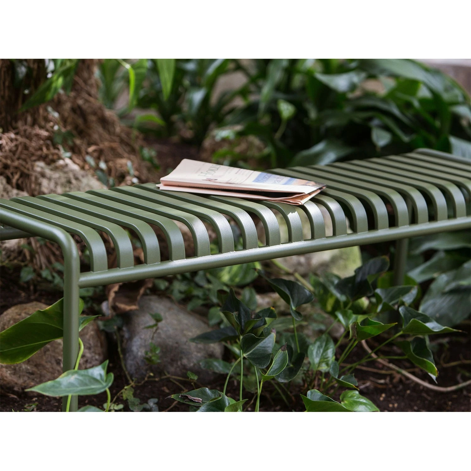 Hay Palissade Bench, Olive 3 Hay Palissade Bench, Olive - Image 3