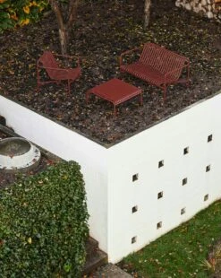 Hay Palissade Lounge Table 81,5x86 Cm, Iron Red -Hay Sales Store hay palissade low table l815 x w86 x h38 sky grey 8