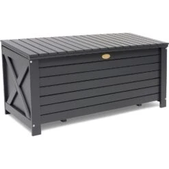 Läckö Outdoor Cushion Storage, Black 134x59x64 Cm