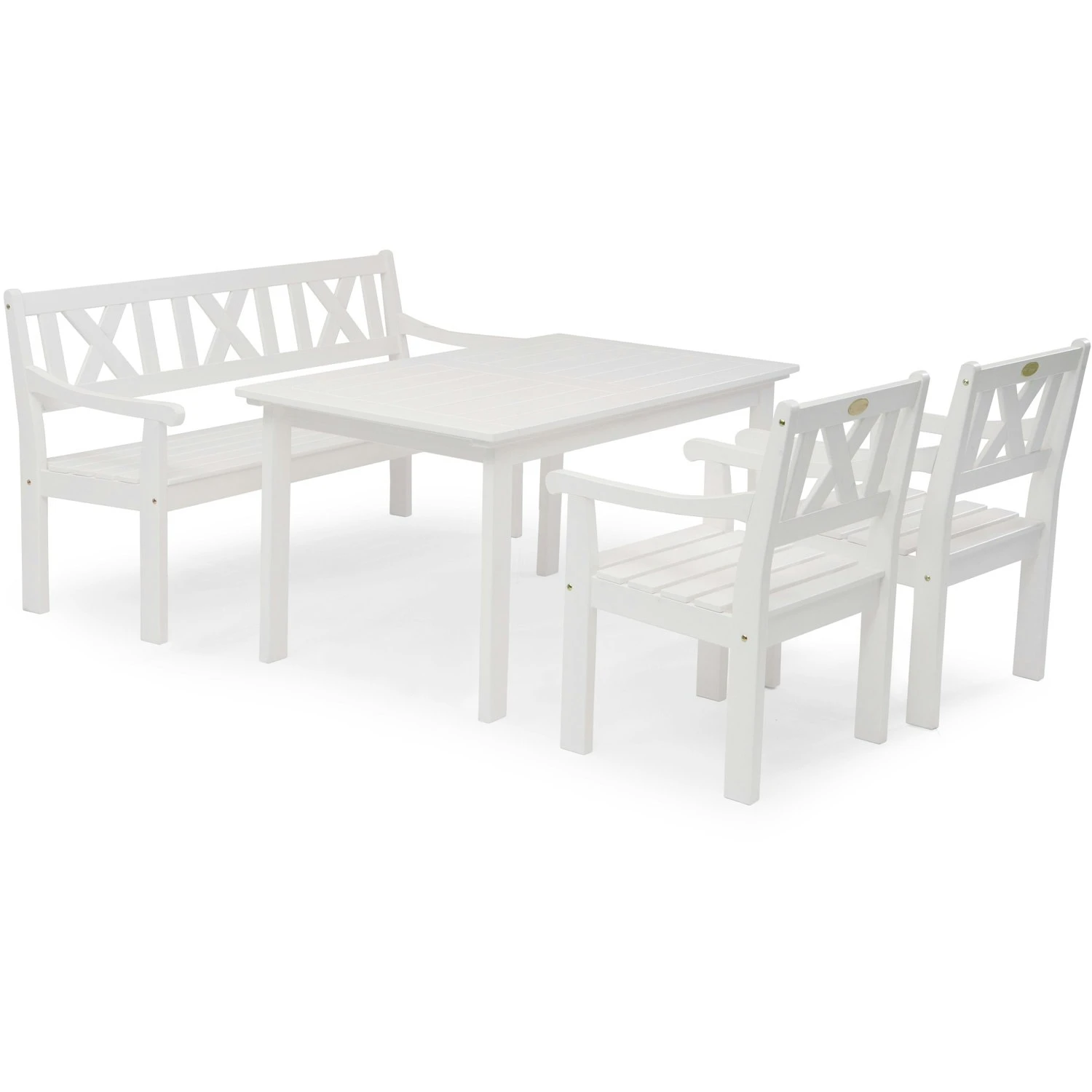 Läckö Table Set 5 Seats, White 1 Läckö Table Set 5 Seats, White
