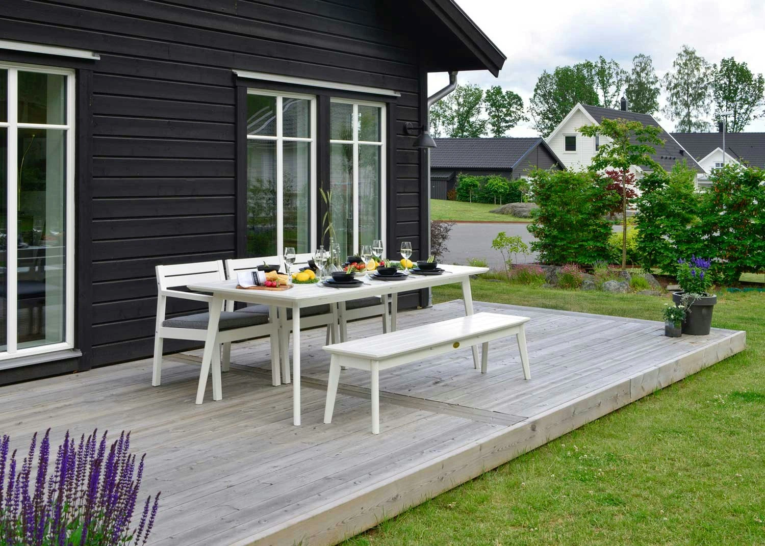 Stoltö Bench 185 Cm, White 2 Stoltö Bench 185 Cm, White - Image 2